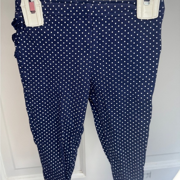 Simple Joys by Carter’s 12M Blue & White Polka Dot Ruffle Butt Leggings Pants - Picture 3 of 4